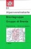Alpenvereins Karte 51 wandelkaart Brentagruppe - wandelkaart Italie / Dolomieten