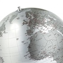 Wereldbol - (globe 24) Globe Full Circle Design Zilver| Atmosphere
