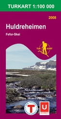 Wandelkaart 2489 Huldreheimen Fefor-Skei, topografische kaart - turkart Noorwegen | Statens - Ugland IT