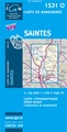 Wandelkaart 1531O - 1531 O Saintes  topografische kaart | IGN Bleue