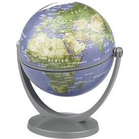 Wereldbol - (globe 38)  Globe 10 cm.Natuurkundig Blauw| Stella Nova