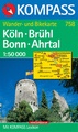 Kompass wandelkaart 758 Koln - Bonn - Bruhl - Ahrtal