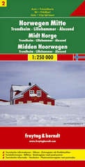 Wegenkaart - landkaart 02 Midden Noorwegen - Trondheim - Lillehammer - Alesund | Freytag & Berndt