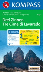 Wandelkaart 047 Drei Zinnen/Tre Cime di Lavaredo | Kompass