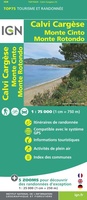 Wandelkaart - Fietskaart Corsica: Calvi - Cargese - Monte Cinto - Monte Rotondo | IGN 75000 