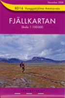 Wandelkaart BD16 Vuoggatjålme - Ammarnäs Fjällkarta Topografische kaart Zweden | Lantmateriet