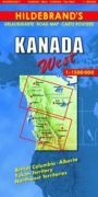 Wegenkaart - Landkaart Canada west ( British Columbia / Alberta - Yukon Territory - Northwest Territories) | Hildebrand's