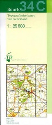 Topografische kaart / Wandelkaart 34C Ruurlo (Achterhoek)