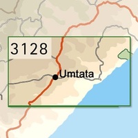 Topografische kaart 3128 Umtata-Oostelijke Kaap - Zuid Afrika |