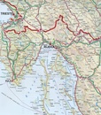 Wegenkaart -  Landkaart Kroatie - Slovenie - Bosnie Herzegowina | Trimaks
