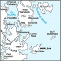 Wandelkaart Schotland Landranger 002 Shetland - Sullom Voe & Whalsay | Ordnance Survey
