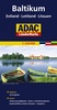 Wegenkaart landkaart Balticum Estland, Letland, Litouwen (Baltische Staten) | ADAC