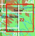 Wandelkaart Z2 Borgafjäll - Risbäck Fjällkarta Topografische kaart Zweden | Lantmateriet