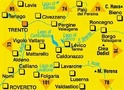 Wandelkaart 75 Trento - Lévico - Lavarone | Kompass