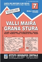 Wandelkaart IGC 07 VALLI MAIRA, GRANA e STURA | Istituto Geografico Centrale 