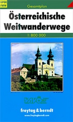 Landkaart - wegenkaart Oostenrijk wandelroutes Gesamtplan Österreichische  Weitwanderwege | Freytag Berndt