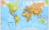 Wereldkaart (code 65zvl) modern, papieren versie, Large - zonder vlaggen, 136 x 86 cm | Maps International