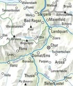 Fietskaart 13 Sarganserland - Chur - Domleschg | Kümmerly+Frey