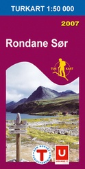 Wandelkaart 2521 Rondane Süd - zuid,  topografische kaart Turkart Noorwegen | Statens - Ugland IT