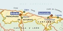 Landkaart - Wegenkaart Michelin 572 Asturias - Cantabria - Oviedo - Santander | Michelin