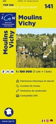 Wegenkaart - Landkaart 141 fietskaart Moulins - Vichy | IGN