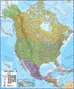 Wandkaart North America Political - Noord Amerika Politiek | Maps International