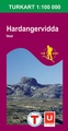 Wandelkaart 2558 Hardangervidda vest - WEST 100.000,  topografische kaart - turkart Noorwegen | Statens - Ugland IT