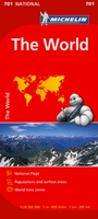 Landkaart - wegenkaart The world - Wereld, michelin 701 gevouwen versie | Michelin