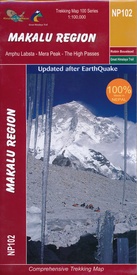 Wandelkaart NP102 Trekking map Makalu region | Himalayan Maphouse