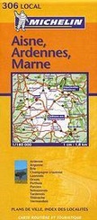 Wegenkaart - landkaart - autokaart 306 Aisne - Ardennes - Marne | Michelin Local