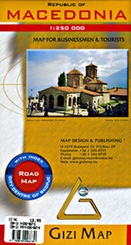 Wegenkaart Macedonië - Macedonia | Gizi Map