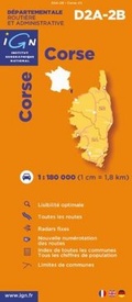 Wegenkaart - landkaart D2A 2B Corse - Corsica | IGN