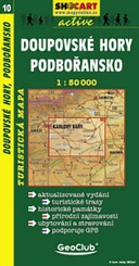 Shocart 10 DOUPOVSKÉ HORY, PODBOŘANSKO - Duppauer Gebirge - Goldbachland   / Wandelkaart Tsjechie