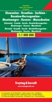 Wegenkaart Slovenië - Kroatië - Servië - Bosnië-Hercegovina - Montenegro - Kosovo - Macedonië | Freytag & Berndt