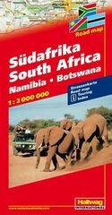 Wegenkaart - Autokaart - Landkaart  Südafrika / Namibia / Botswana  | Hallwag