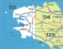 Wegenkaart - Landkaart 113 fietskaart Brest - Quimper - Bretagne | IGN