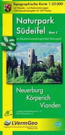 Wandelkaart 27 Naturpark Südeifel Blatt  Neuerburg, Korperich, Vianden | Eifelverein
