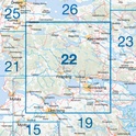 Fietskaart 22 Södermanland - Östergötland, Zweden | Norstedt  Cykelkartan