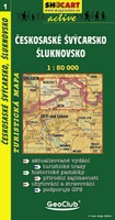 Shocart 01 ČESKOSASKÉ ŠVÝCARSKO, Šluknovsko - Sächsisch-Böhmische Schweiz - Schluckenau  / Wandelkaart Tsjechie