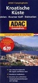 Campingkaart - wegenkaart Kroatië kust  - ADAC Campingkarte Kroatische Küste | ADAC