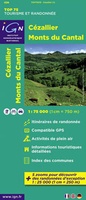 Wandelkaart - Fietskaart Cézallier, Monts du Cantal | IGN 75000