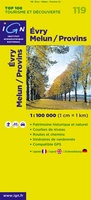 Wegenkaart - Landkaart 119 fietskaart Evry - Melun - Provins | IGN