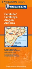 Landkaart - wegenkaart Aragon - Cataluna / Catalunya - Barcelona - Zaragoza 574 | Michelin