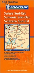 Landkaart  - wegenkaart 553 Zuidoost  Zwitserland | Michelin