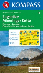 Wandelkaart 25 Zugspitze - Mieminger Kette | Kompass