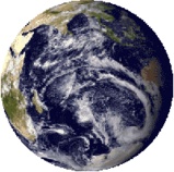 .Opblaasglobe - Wereldbol Aarde - Satellietbeeld, doorsnede 40 cm | Orbis globes