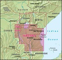 Landkaart - wegenkaart Tanzania, Rwanda en Burundi | Nelles Maps