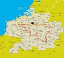 Fietskaart 01A Fietsroute-Netwerk  Belgische kust van De Panne tot Oostende en de Westhoek tot Poperinge en Ieper | Sportoena