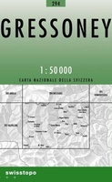294 Gressoney - Topografische kaart Zwitserland wandelkaart | Bundesamt