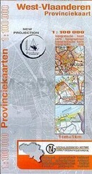 Topografische kaart West Vlaanderen - wegenkaart provincie West Vlaanderen - België | NGI